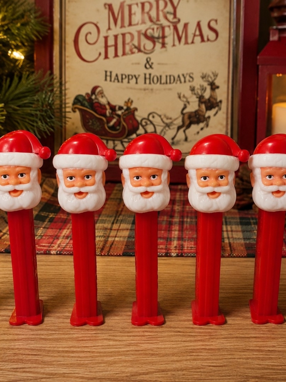 Vintage Santa Claus PEZ Dispenser Lot of 7 – Made in Slovenia